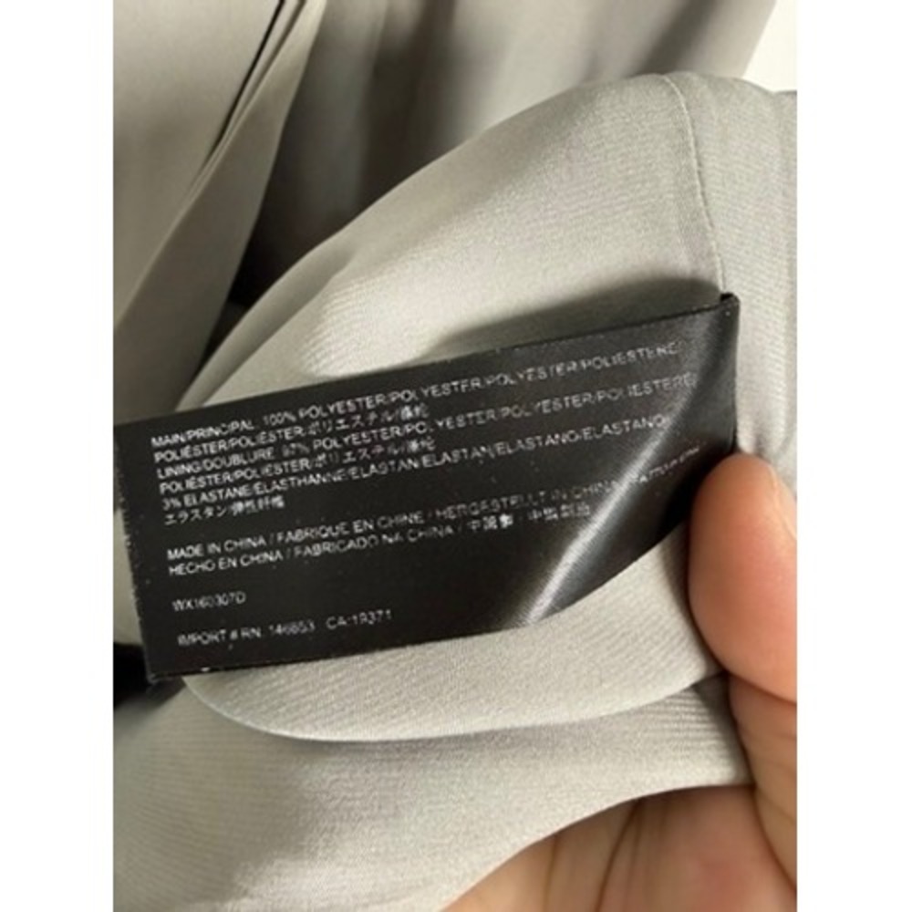 TY-LR Wrap Midi Dress Womens XS Grey V-Neck Short Sleeve Minimalist Professional - Picture 9 of 12
